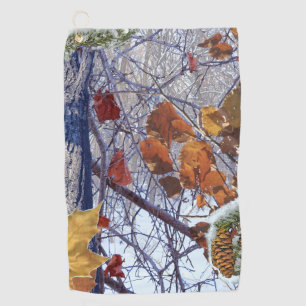 First Snow Camouflage Decor on a  Golf Towel