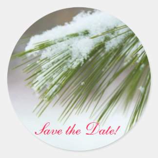 First Snow Classic Round Sticker