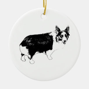 First-Snow Corgi Keepsake Ceramic Ornament