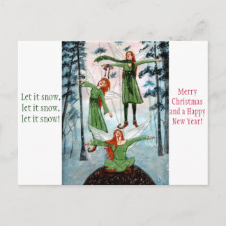 First Snow Fairyphoria Christmas Postcard