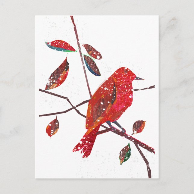 First Snow Holiday Season Postcard (Front)