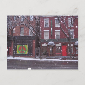first snow postcard