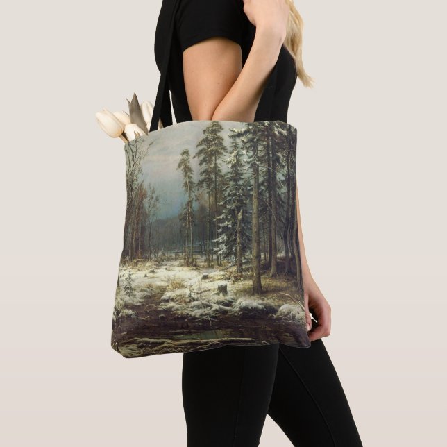 First Snow Tote Bag (Close Up)