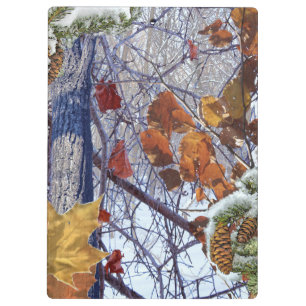 First Snow Winter Camouflage Print Clipboard