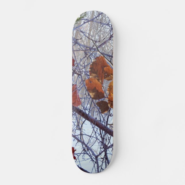First Snow Winter Camouflage Style Skateboard (Front)