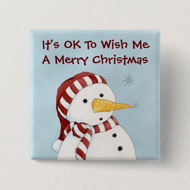 First Snowflake It's Ok Button (Front)