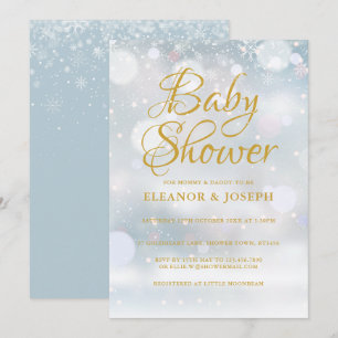 First Snowflakes Couples Baby Shower / Sprinkle Invitation