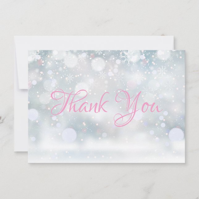 First Snowflakes Thank You Card (Front)