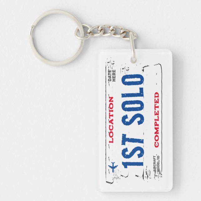First Solo License Plate Keychain (Front)