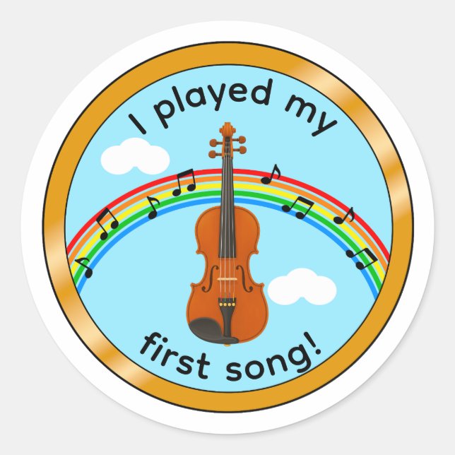 First Song Violin Medal Sticker (Front)