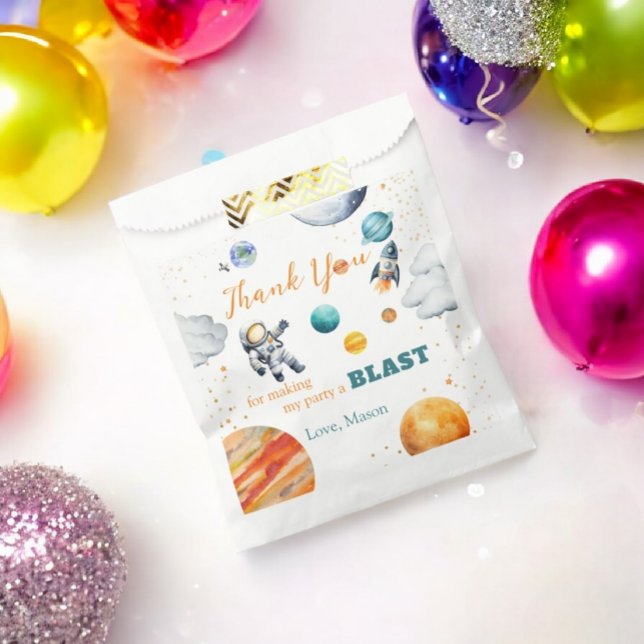 First Space Expedition Birthday Boy Astronaut Favour Bag (Creator Uploaded)