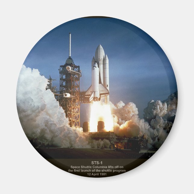 First Space Shuttle launch STS-1 Columbia Magnet (Front)
