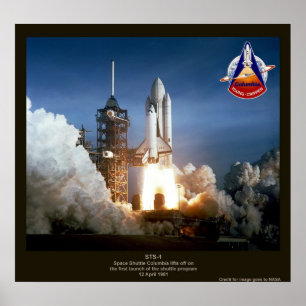 First Space Shuttle launch STS-1 Columbia Poster