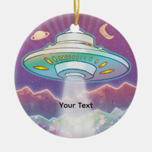 First Spaceship Ceramic Ornament