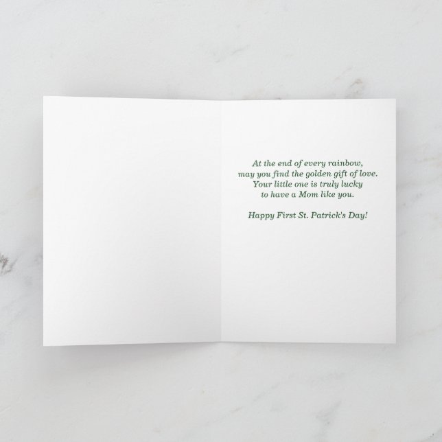 First St Patricks Day as a Mum Woodland Deer Card (Inside)
