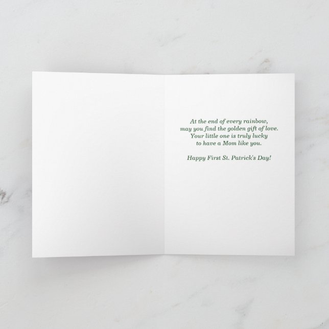 First St Patricks Day as a Mum Woodland Deer Card (Inside)