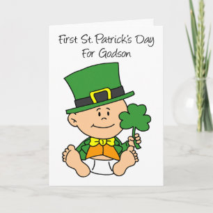 First St Patrick's Day For Godson Card