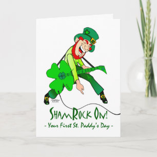 First St. Patrick's Day, Rock Star Leprechaun Card