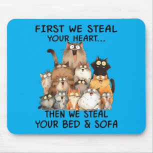 First Steal Heart Fpirate Hero Cats Artwork Mouse Pad