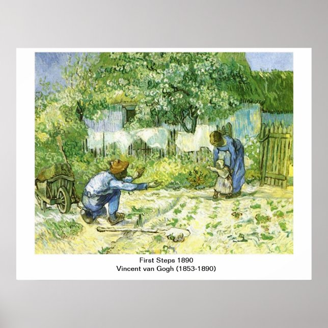 First Steps 1890 Vincent van Gogh (1853-1890) Poster (Front)