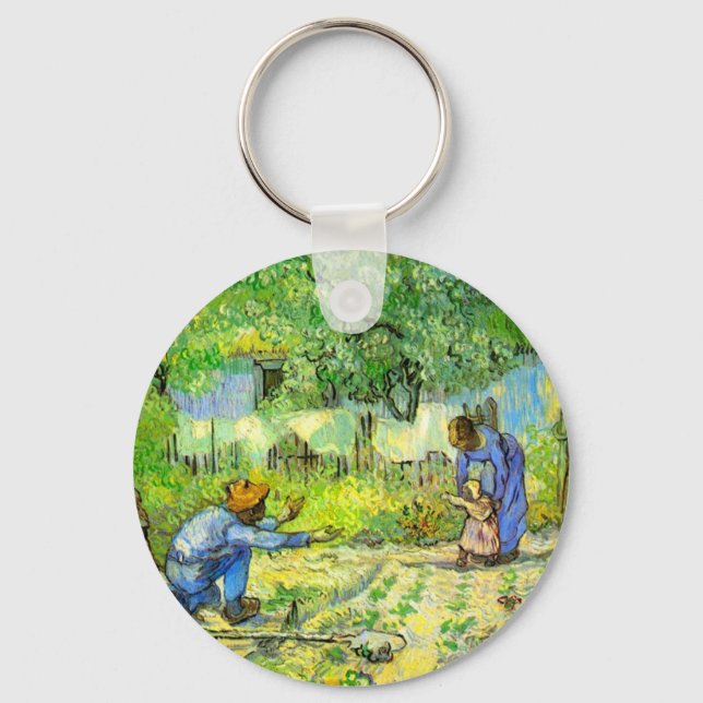 First steps, 1890 Vincent van Gogh. Key Ring (Front)
