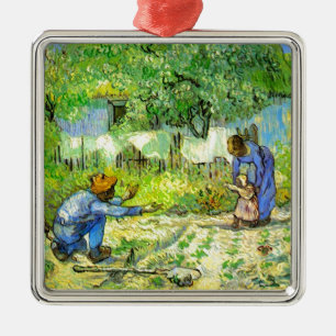 First steps, 1890 Vincent van Gogh. Metal Ornament