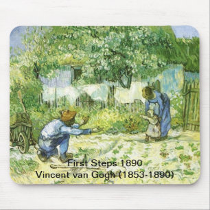 First steps, 1890 Vincent van Gogh. Mouse Pad