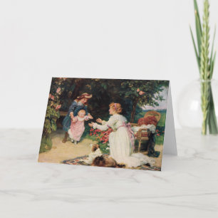 First Steps, 1910, by Fred Morgan (1847-1927) Card