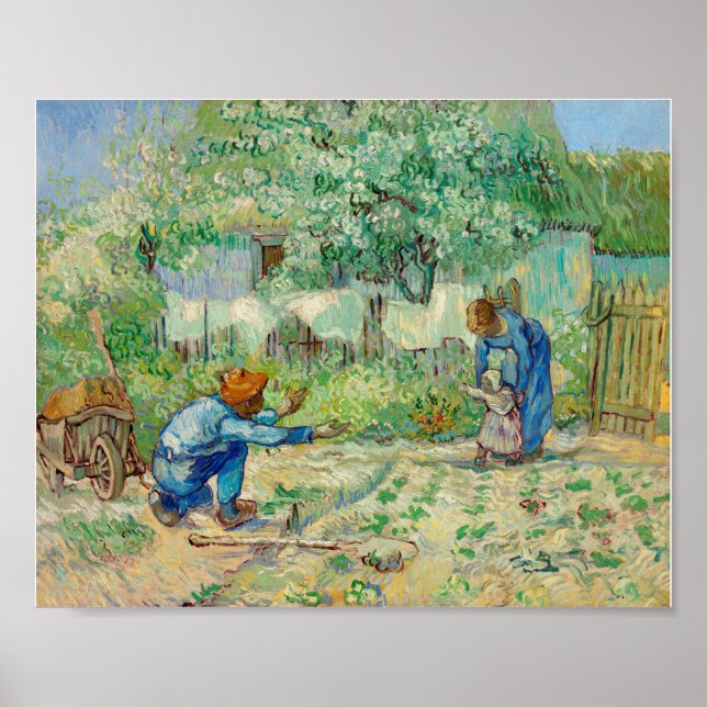First Steps after Millet (1890) by Vincent Poster (Front)