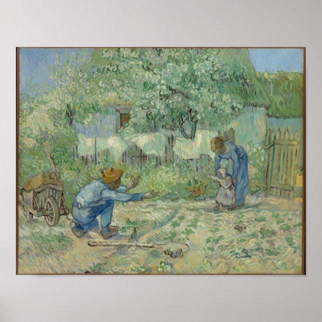 First Steps, after Millet 1890 Vincent van Gogh  S Poster (Front)