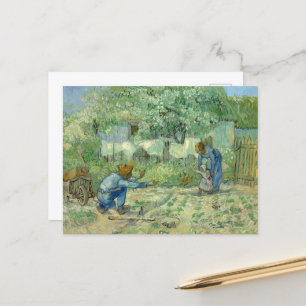First Steps, after Millet by Vincent Van Gogh Postcard