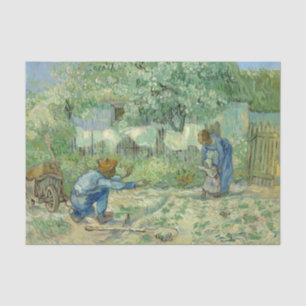 First Steps, after Millet by Vincent Van Gogh Tissue Paper