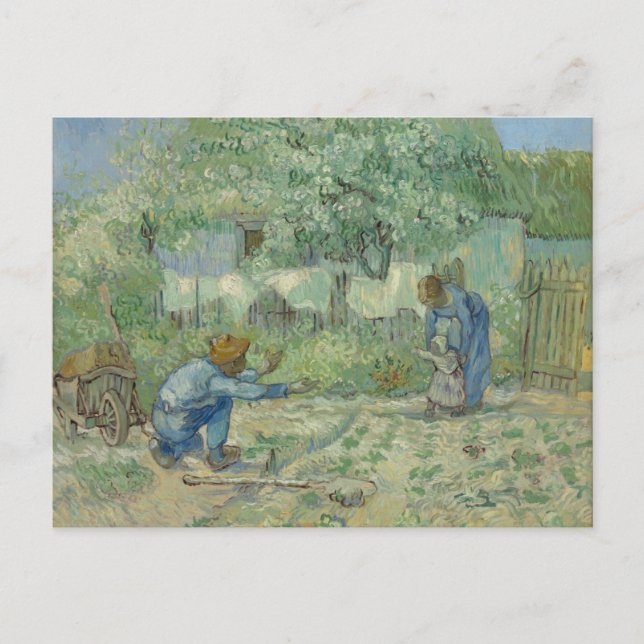 First Steps, after Millet, Van Gogh postcard (Front)
