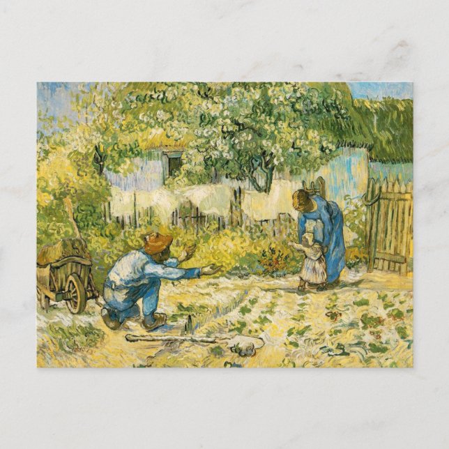 First Steps by Vincent van Gogh 1890 Postcard (Front)
