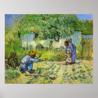 First Steps by Vincent van Gogh Poster