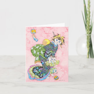 First steps kitty note card