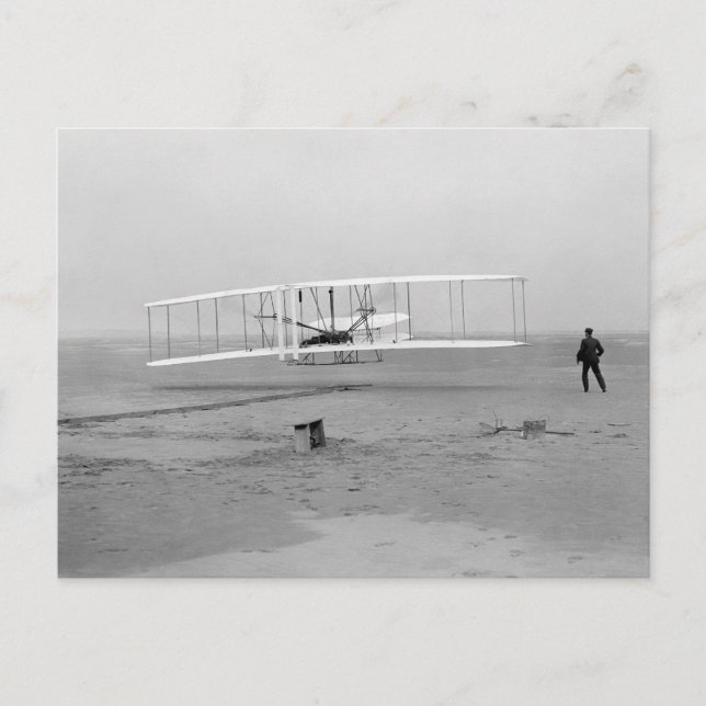 First Successful Flight of the Wright Flyer Postcard (Front)