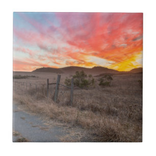 First Sunset of the Day Ceramic Tile