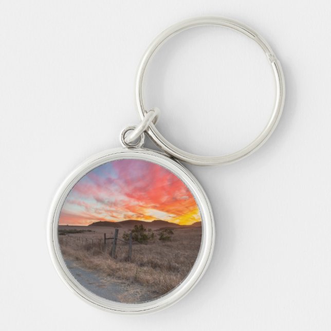 First Sunset of the Day Key Ring (Front)