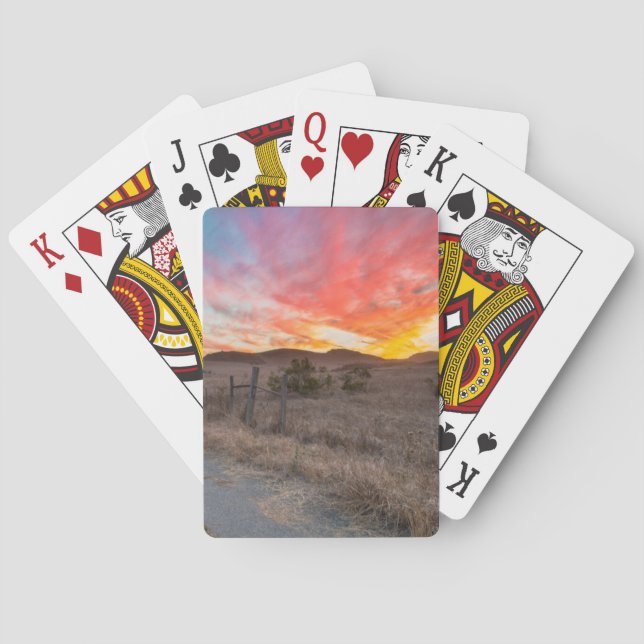 First Sunset of the Day Playing Cards (Back)