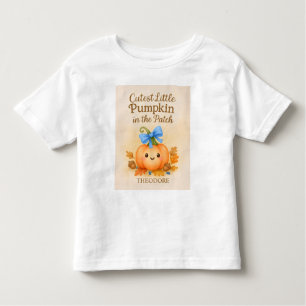First Thanksgiving for Baby Boy with Pumpkin Toddler T-Shirt