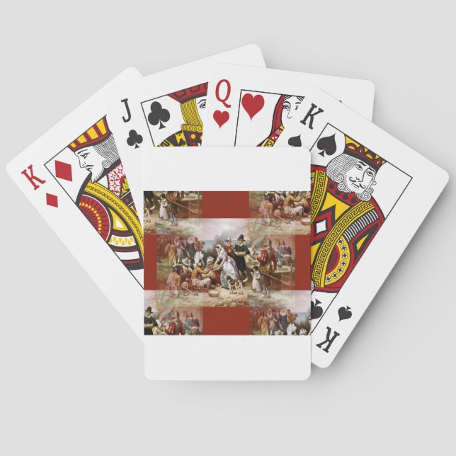 first thanksgiving playing cards (Back)