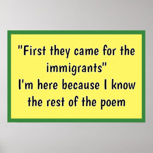 First they came for poster