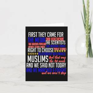 First They Came For Shirt Science Civil Rights Res Card