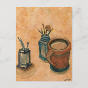 First Thing in the Morning CricketDiane Coffee Art Postcard