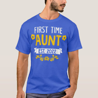 First Time Aunt Est 2022 Pregnancy Announcement Fo T-Shirt