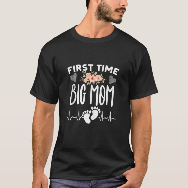 First Time BIG MOM Promoted To New Matching Family T-Shirt (Front)