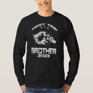 First Time Brother Est 2023 Funny Father's Day  T-Shirt