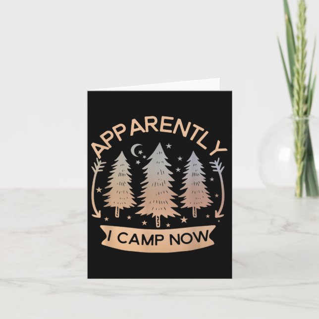 First Time Camping Cute New Camper Rv Apparently I Card (Front)