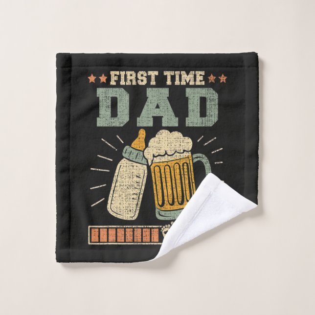 First Time Dad 2026 Expecting Baby Funny Wash Cloth (Wash Cloth)